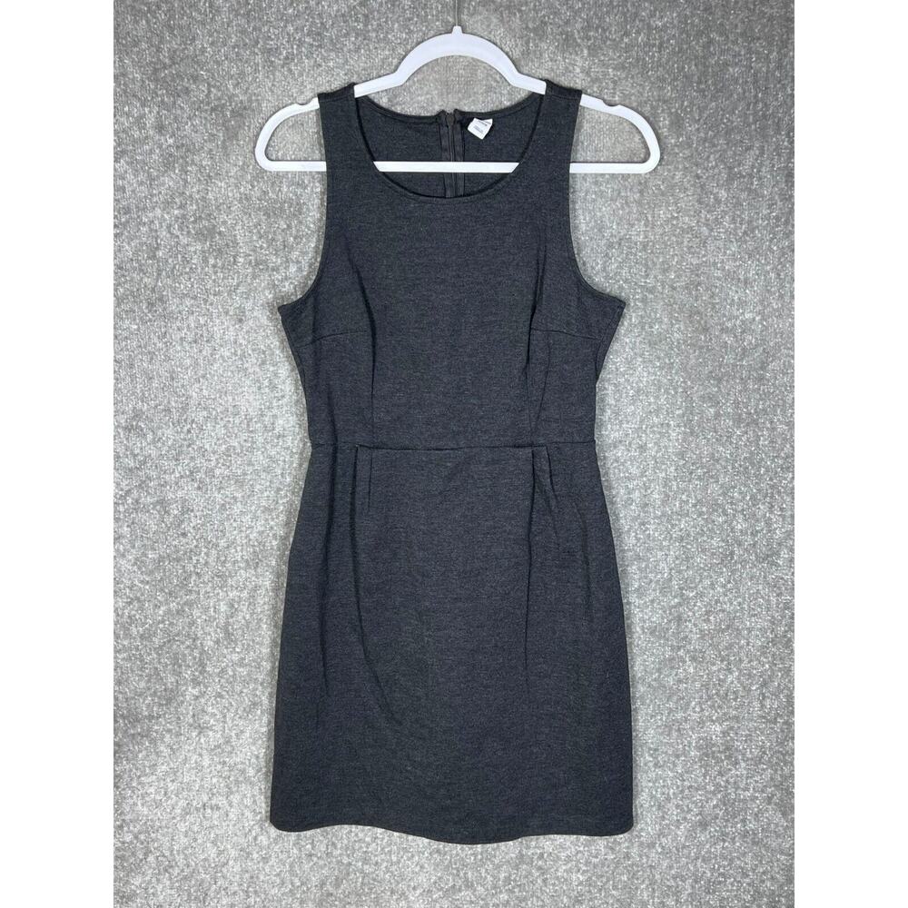 Old Navy Sleeveless Ponte Slub Knit Dress Womens Size‎ Medium Dark Gray Stretch